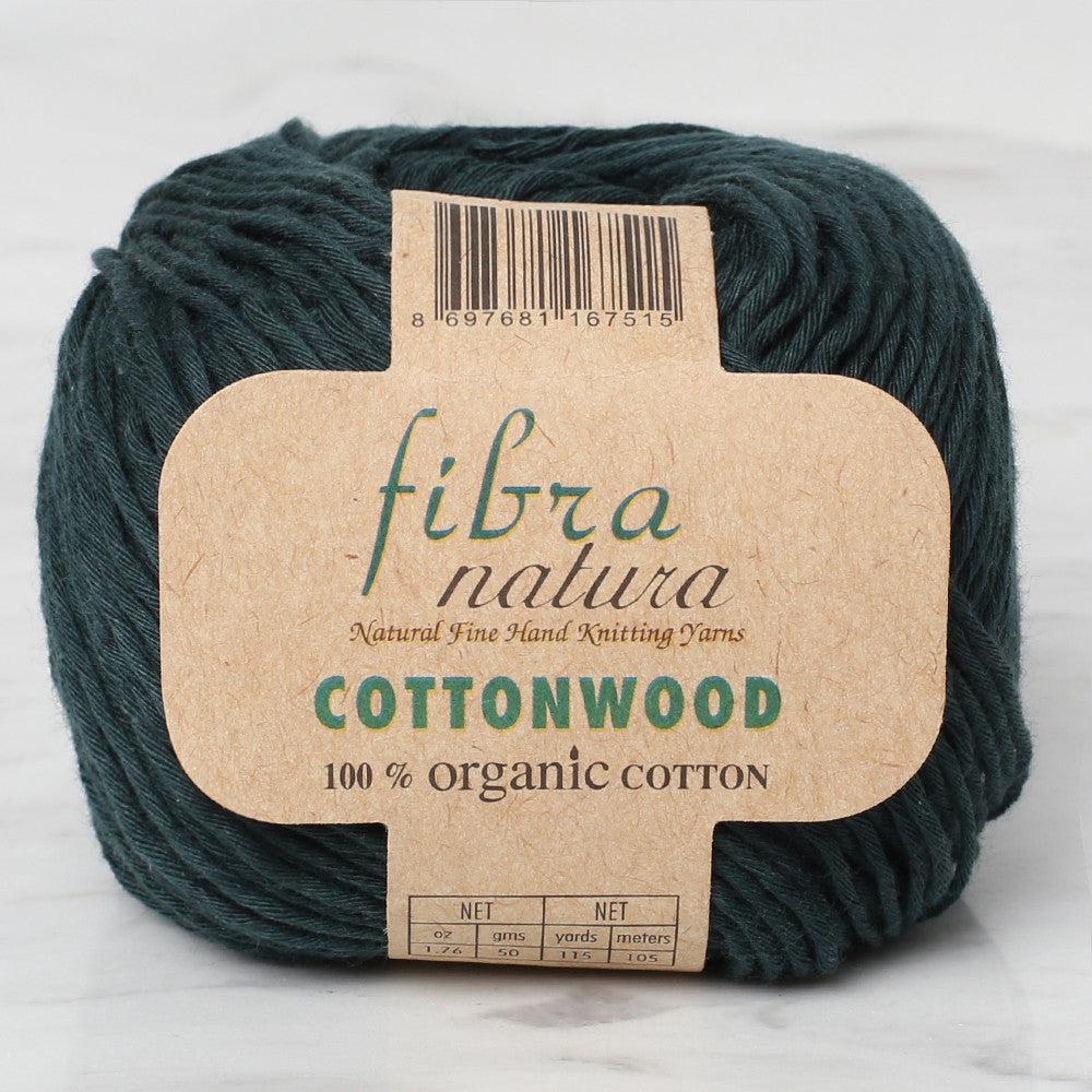 Fibra natura cottonwood koyu yeşil El Örgü İpi - 41115